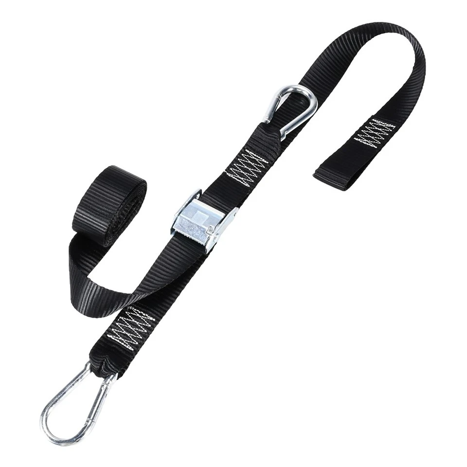 1.5 inch Motorcycle Cam Buckle Tie Downs With Carabiner Hook, 1200lbs. BS high quality
